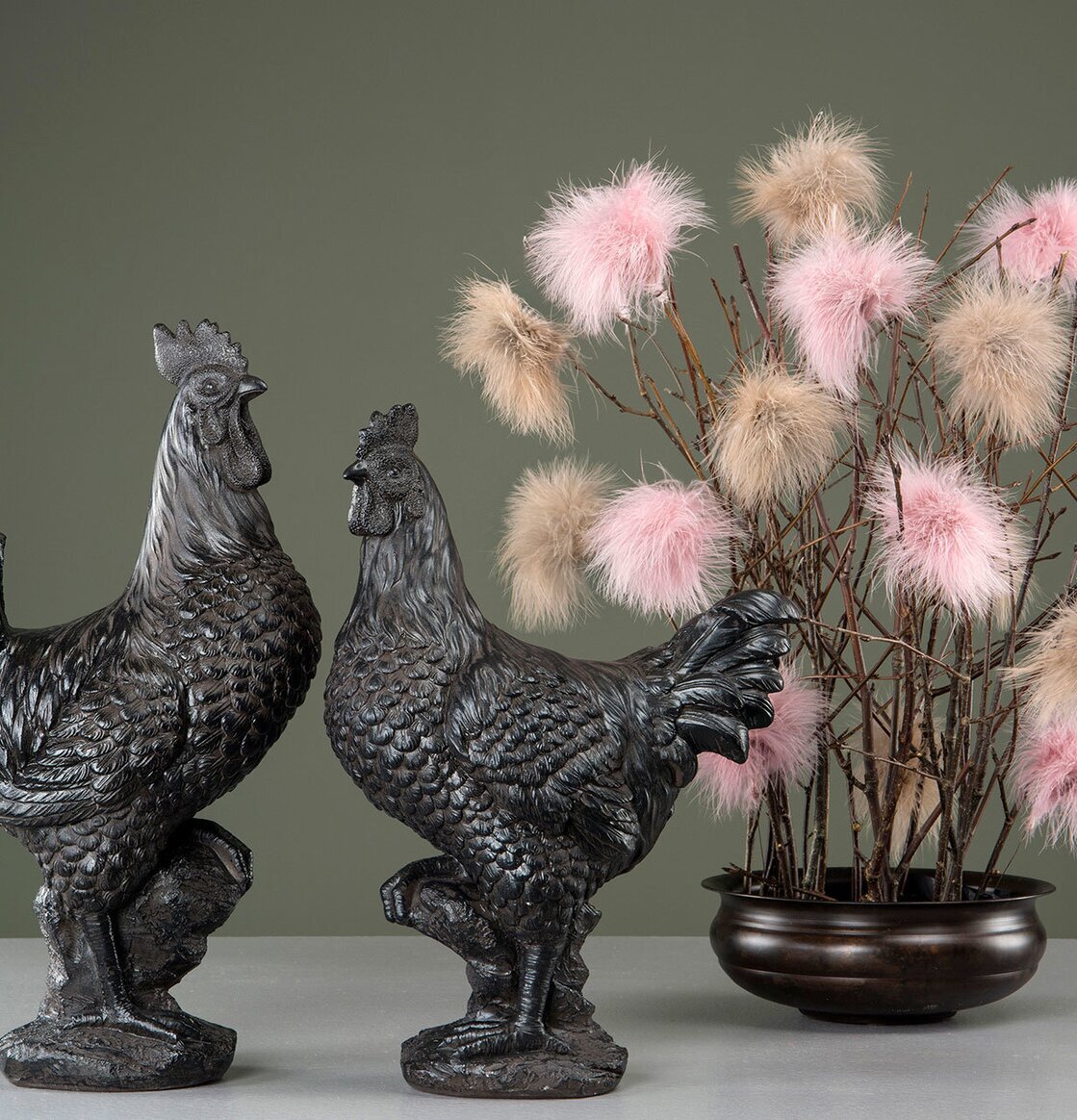 Fjäder/Pudervippa Tråd Gammelrosa från A Lot Decoration