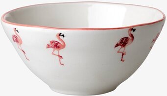 Bild av charmfull keramikskål med flamingodesign