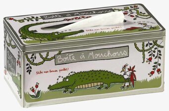 Bild av färgglad ansiktsservettbox med djurtema