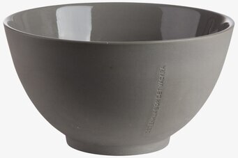 Bild av elegant och funktionell stengodsskål i grått