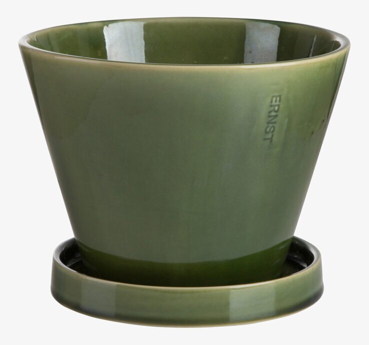 Kruka Med Fat Grön från Ernst, elegant och praktisk design