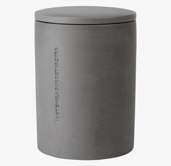 Bild av stilren och funktionell förvaringsburk i grått