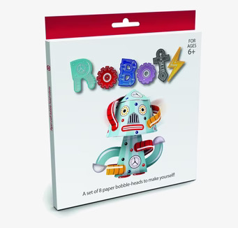 Bild av kreativt pysselset för att skapa egna robotar