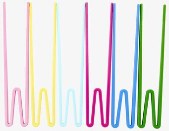 Bild av färgglada ätpinnar för barn med lekfull design