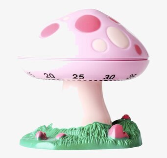 Bild av lekfull kökstimer i svampform med mönster