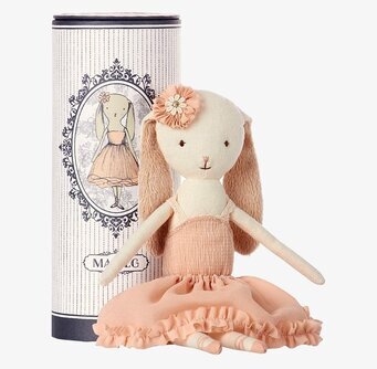 Bild av en charmig kanindocka i ballerinaoutfit