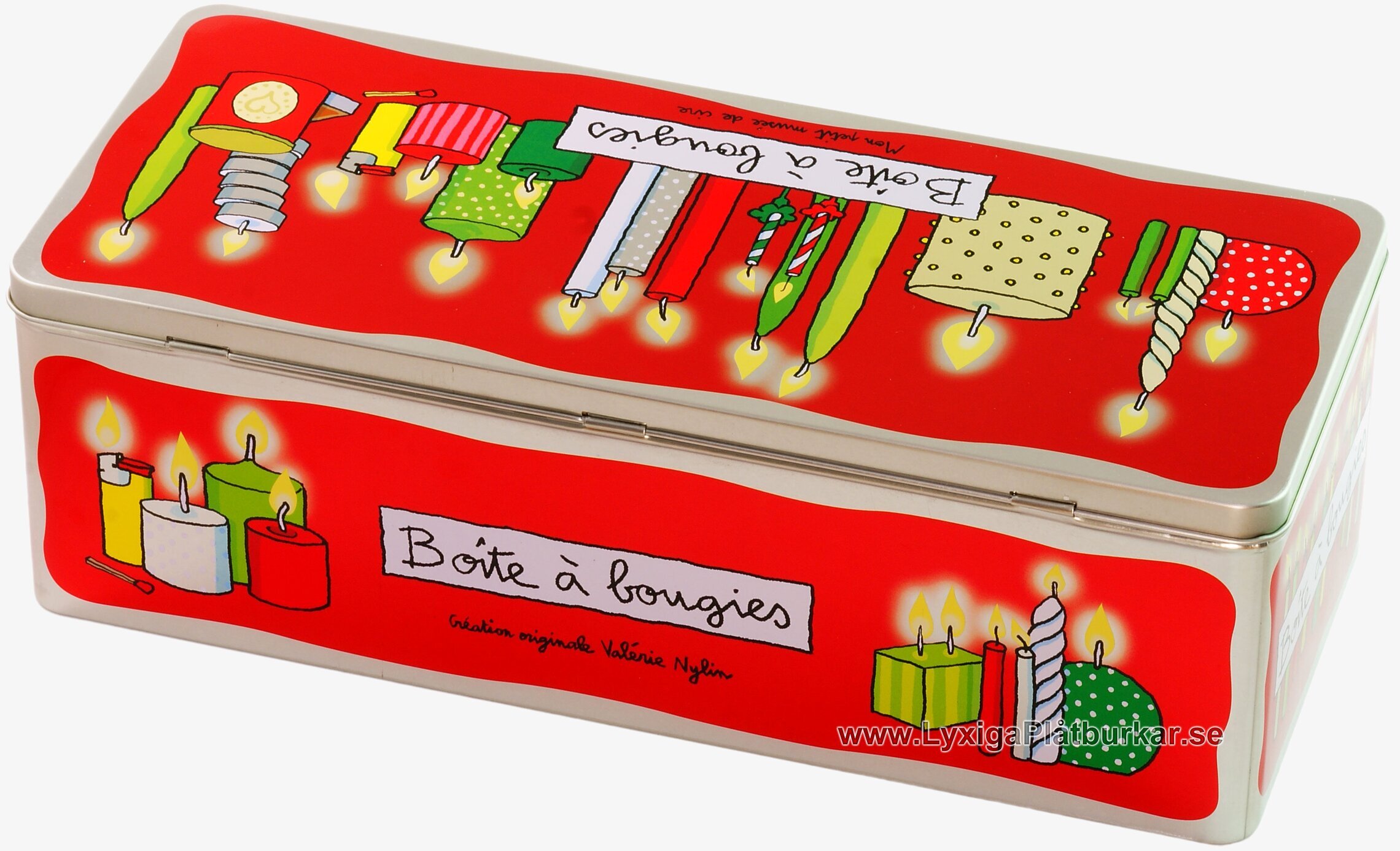 Plåtburk Stearinljus bordeaux från Derriére la porte