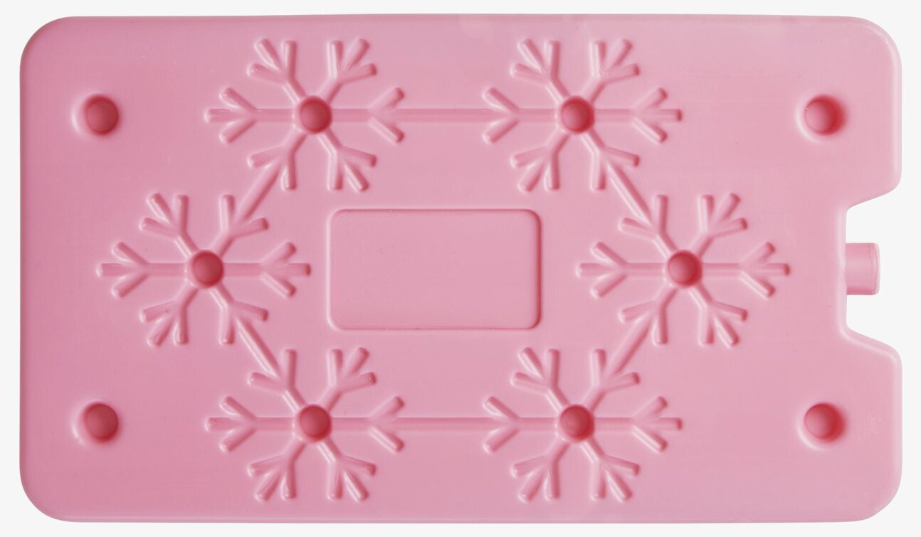 Bild av rosa kylklamp med snöflingemönster och detaljer