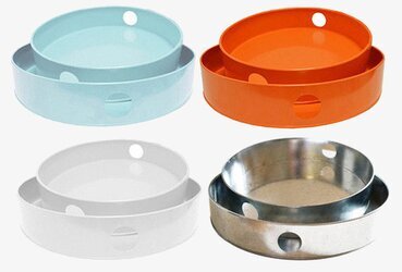 Plåtbricka 2-set från La Shelf i fyra färgkombinationer