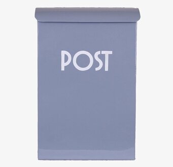 Foto av elegant blå postlåda med stilren design