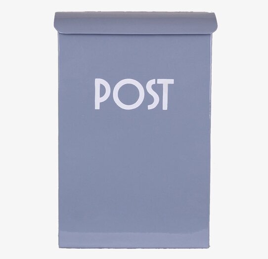 Foto av elegant blå postlåda med stilren design