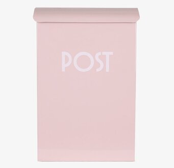 Bild av rosa postlåda med stilren och funktionell design