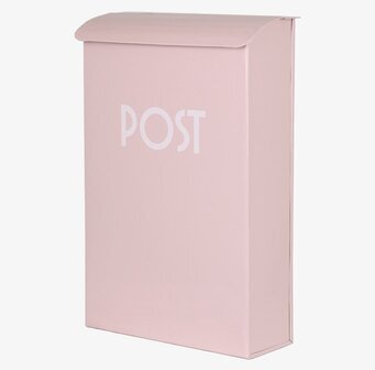 Bild av rosa postlåda med stilren och funktionell design
