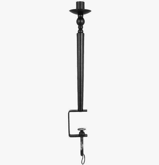 Ljusstake Göte Svart Stor från Strömshaga i svart metall