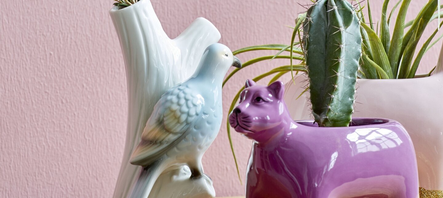 Porslinsvas Fågel Blå Krukor, vaser & odla Rice Vaser