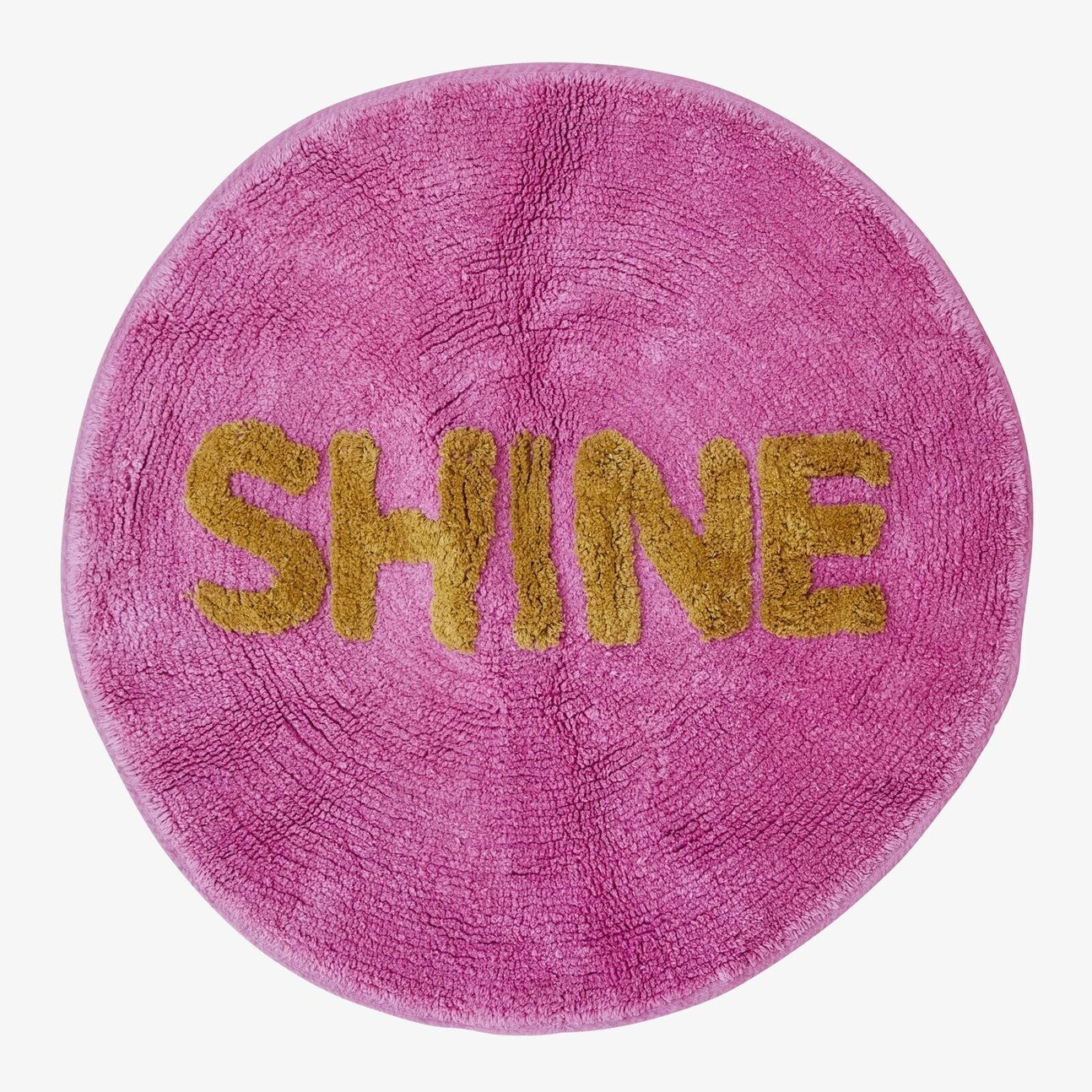 Tuftad Matta - Shine från Rice, rund och livfull rosa matta