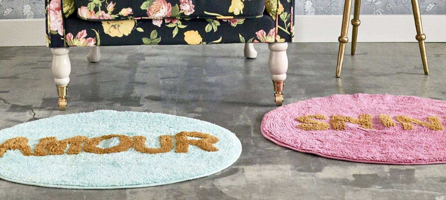 Tuftad Matta - Shine Amour Kudde Stripes Print Mattor Rice (ej dörrmatta) Dörrmattor Kuddar Innerkuddar Kuddfodral