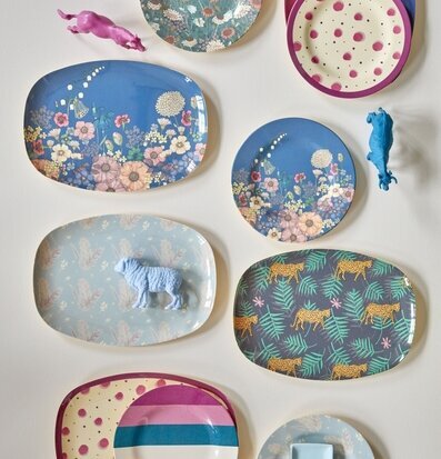 Bild av variationsrika och livfulla tallrikar hemma