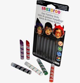 Bild av ansiktsmålningskritor för Halloween-firande