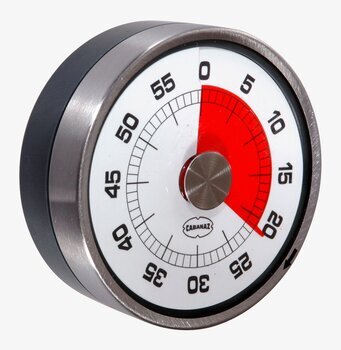 Foto av en stilren grå kökstimer med modern design