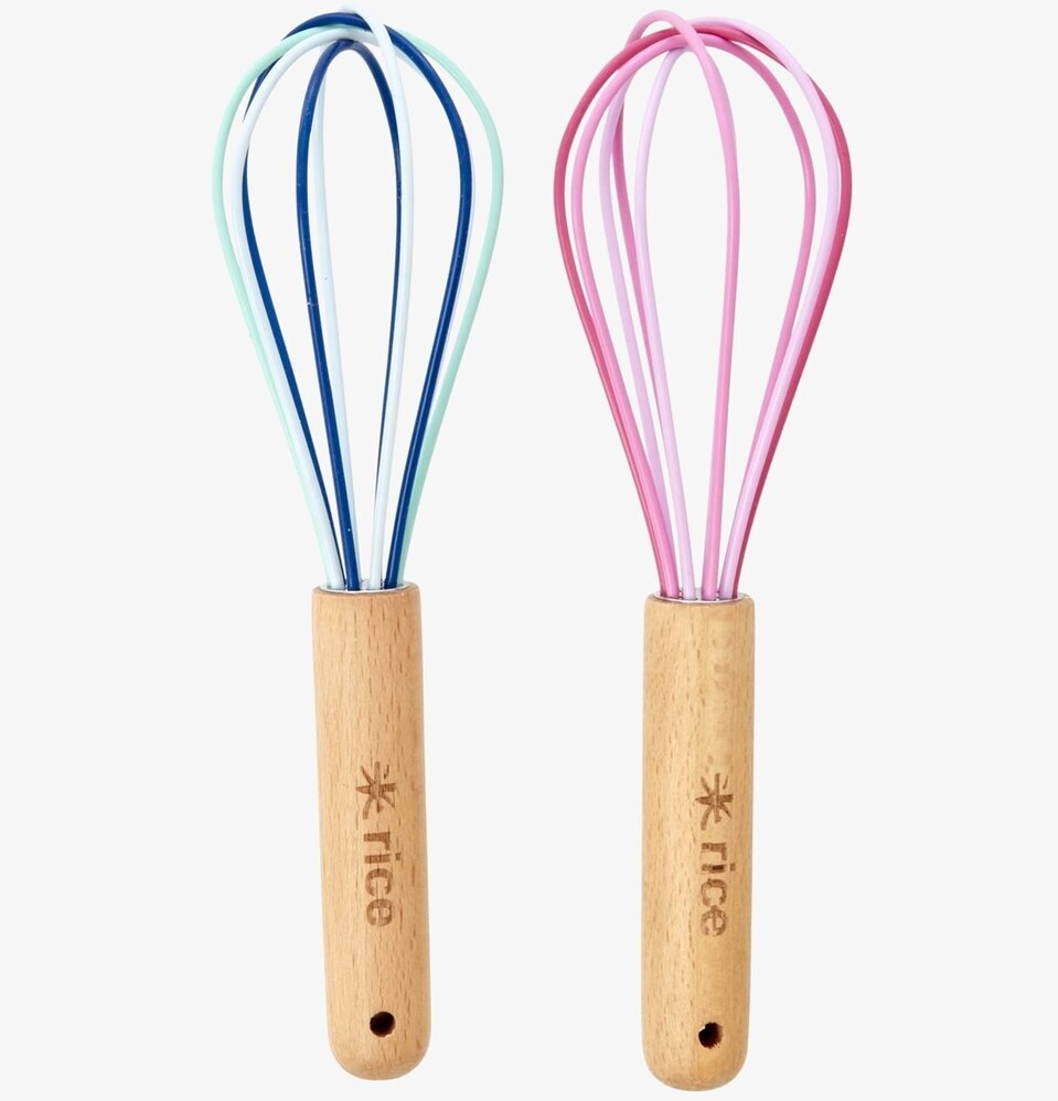 Bild av färgglada och praktiska ballongvispar i silikon