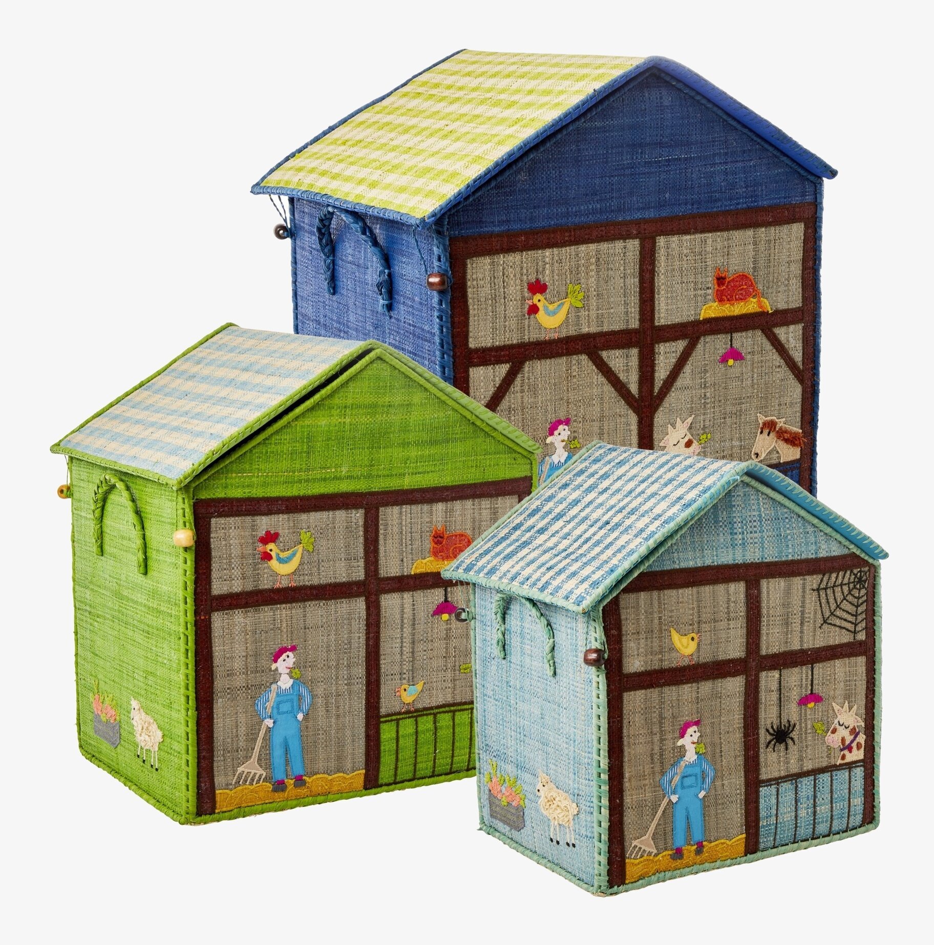 Förvaringshus Farm Theme från Rice med lantgårdsmotiv