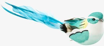 Bild av dekorativ fågel med clips i livliga färger