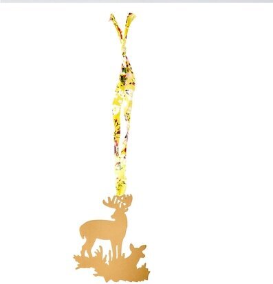 Bild av elegant älg och hjort i bronserad dekoration