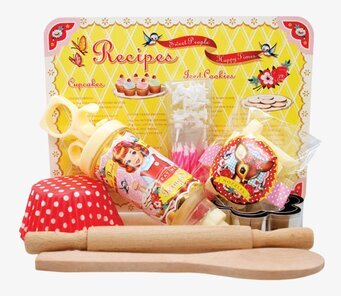 Bild av färgglatt bakset för barn med retrodesign