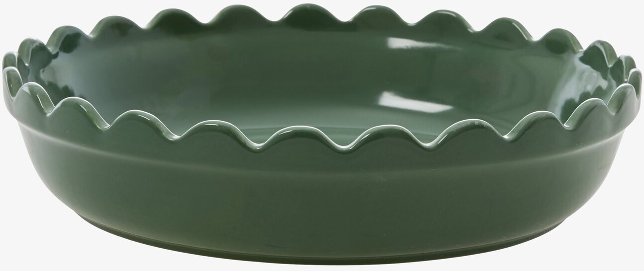 Bild av vacker och funktionell pajform i skogsgrönt