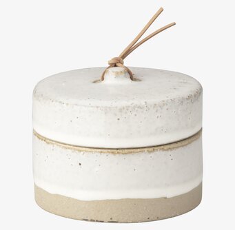 Bild av stilren och funktionell förvaringsask i stengods