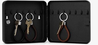 Bild av stilrent och funktionellt svart nyckelskåp