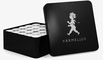 Bild av stilren plåtburk för värmeljusförvaring