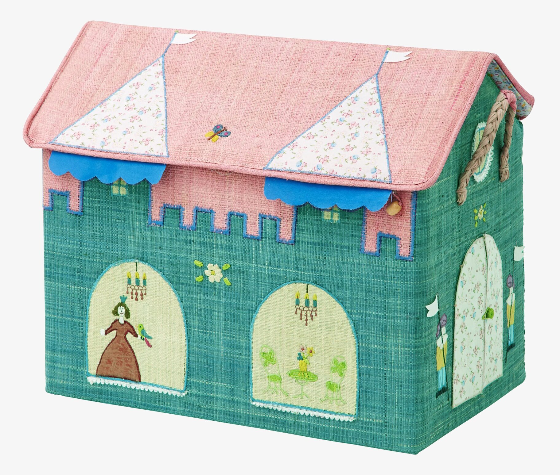 Leksakskorg Castle Theme L från Rice, formad som ett slott