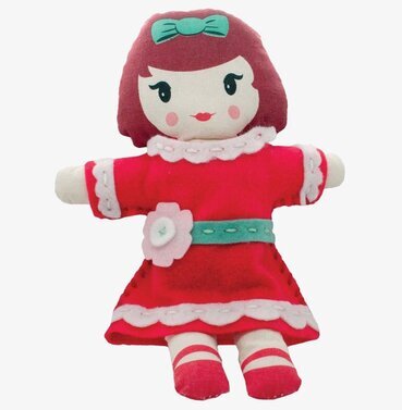 Bild av färgglad docka i livfull och detaljerad design