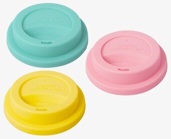 Bild av färgglada silikonlock för koppar och muggar