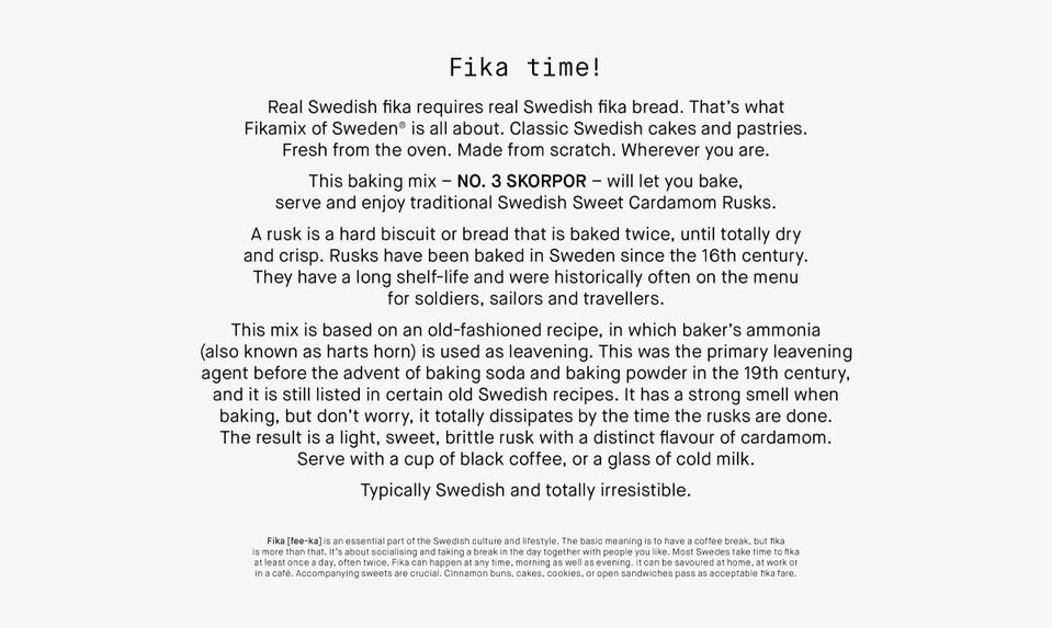 No.3 Skorpor från Fikamix Of Sweden, traditionella skorpor