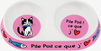 Bild av färgglad kattskål med lekfull design och funktion