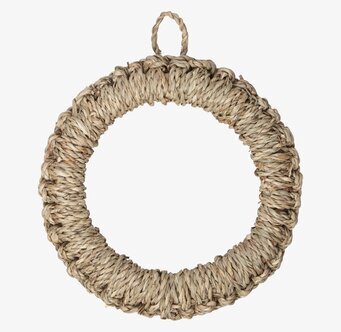 Bild av runt grytunderlägg i naturfärgat sjögräs