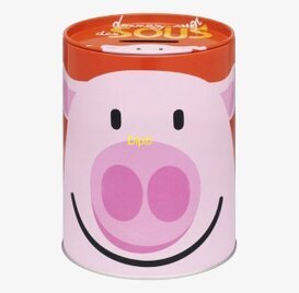 Bild av lekfull sparbössa i form av en rosa gris