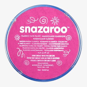 Bild av rosa ansiktsfärg i genomskinlig behållare