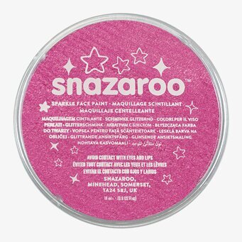 Bild av gnistrande rosa ansiktsfärg för kreativ makeup