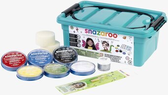 Bild av komplett ansiktsfärgspaket med tillbehör