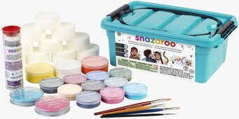 Bild av ansiktsfärger och verktyg för kreativt skapande