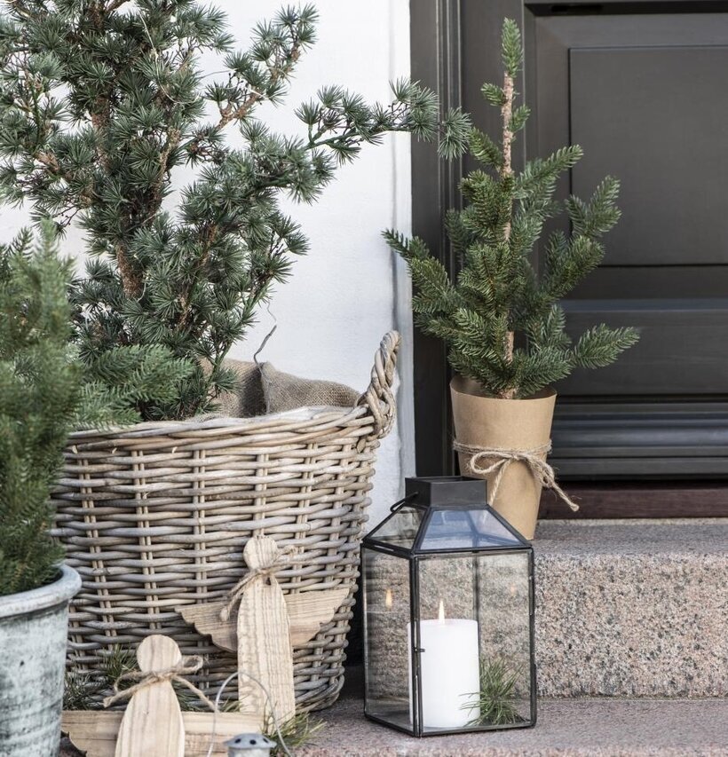 Bild av harmonisk entré med natur och dekorationer