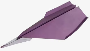 Bild av elegant lila origami-flygplan med vit insida