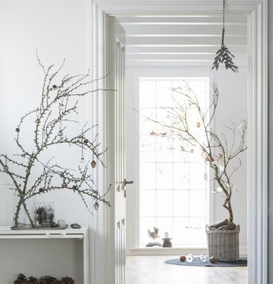 Bild av harmoniskt hem med naturlig och stilren inredning