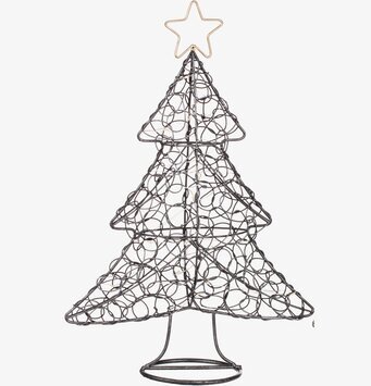 Foto av dekorativ LED-gran i metall med timer