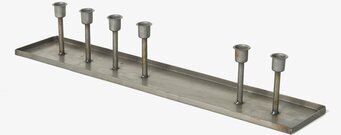 Bild av ljusstake med sex ljus och metallisk finish