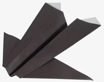 Bild av ett elegant, mörkt origami pappersflygplan